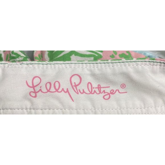Lilly Pulitzer The Callahan Short Size 8 Pink Green White Floral 32" x 5" - Picture 7 of 10